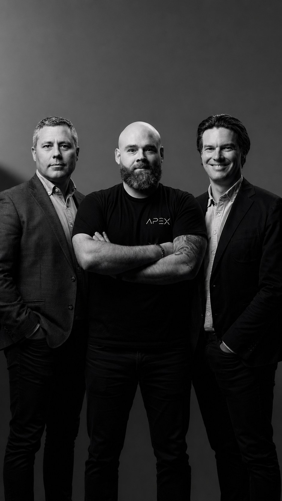 Apex Advisory partners Adam Johnston, Tim Booker and Anthony Hawkins